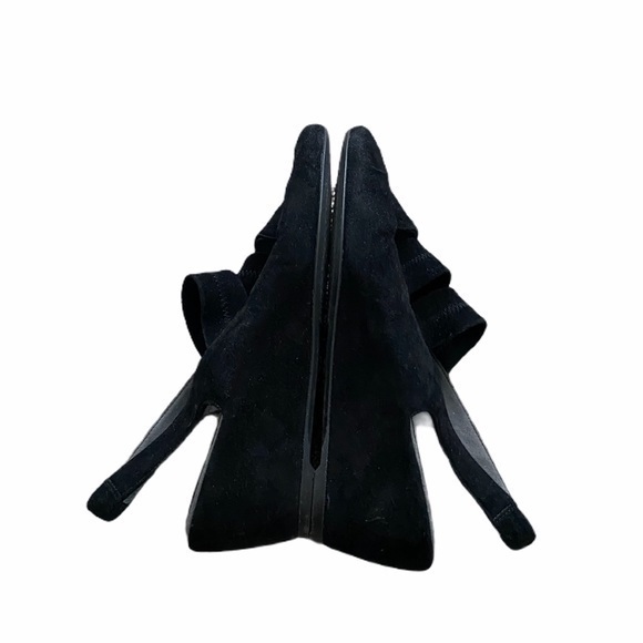 Stuart Weitzman‎ Spando Black Suede Slingback Wedge Heels - Picture 11 of 14